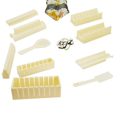 IYouNice 11 bucăți/set DIY DIY Sushi Maker Orez Mold Kitchen Sushi Make Tool Set Pachet de 11 Sushi Maker Tools Tools