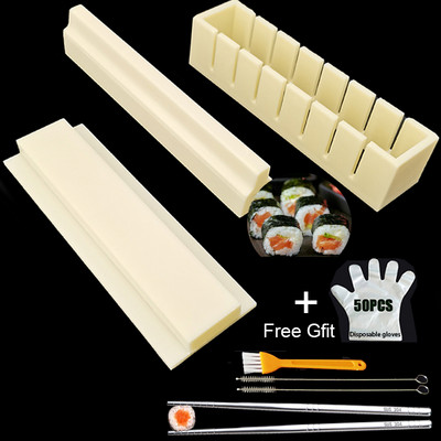 IYouNice 11 bucăți/set DIY DIY Sushi Maker Orez Mold Kitchen Sushi Make Tool Set Pachet de 11 Sushi Maker Tools Tools