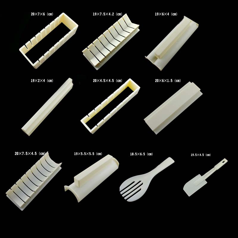 IYouNice 11 bucăți/set DIY DIY Sushi Maker Orez Mold Kitchen Sushi Make Tool Set Pachet de 11 Sushi Maker Tools Tools