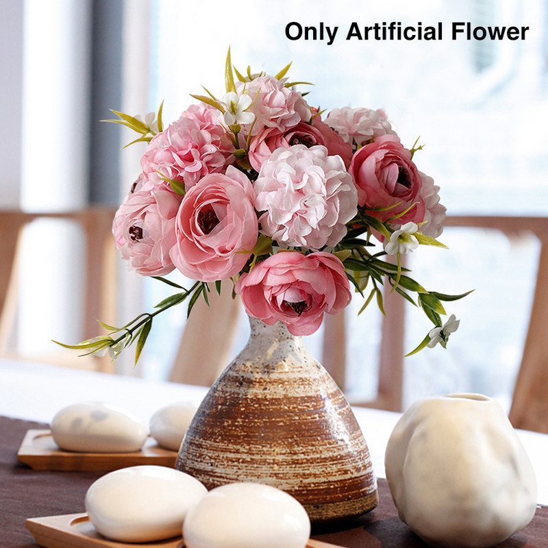 Pentru Vaza Buchet Mireasa Balcon Hortensia Trandafiri Bujor Fals Floare Artificiala