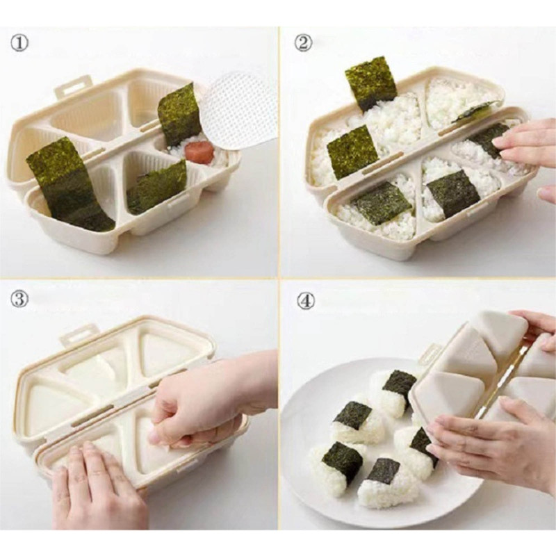 Kolmnurkne sushivormi press Kolmnurk riisipallide valmistajad Korduvkasutatav kolmnurkne Onigiris vormi meisterdamise tarvikud riisipalli Bento jaoks