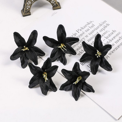 10/30/50 buc din mătase flori artificiale crin cap de floare bricolaj meșteșuguri scrapbooking acasă nuntă cameră petrecere coroană decor accesorii