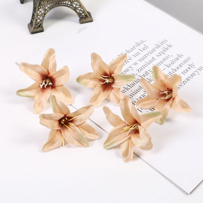 10/30/50 buc din mătase flori artificiale crin cap de floare bricolaj meșteșuguri scrapbooking acasă nuntă cameră petrecere coroană decor accesorii
