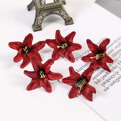 10/30/50 buc din mătase flori artificiale crin cap de floare bricolaj meșteșuguri scrapbooking acasă nuntă cameră petrecere coroană decor accesorii