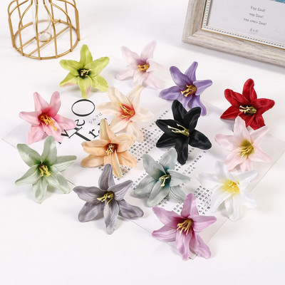 10/30/50 buc din mătase flori artificiale crin cap de floare bricolaj meșteșuguri scrapbooking acasă nuntă cameră petrecere coroană decor accesorii
