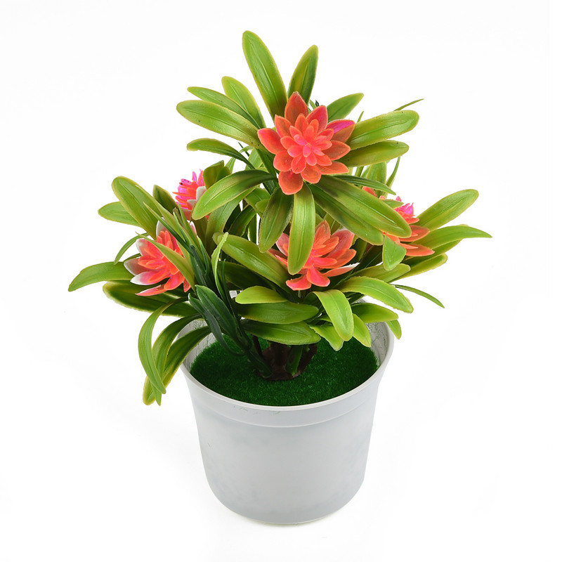 Simuliacija maži bonsai darbastalio papuošalai netikri lotosai dirbtinės gėlės augalų vazonai lauke namų biuro dekoravimo dovana