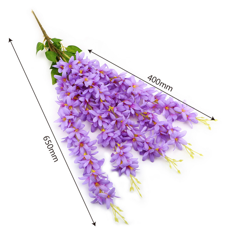 5 pead/kimp kunstlik nelk, lilleviinapuud, meisterdamine, rippuv rotangist võltssiid Wisteria kodukaunistus pulmapeo sisustus