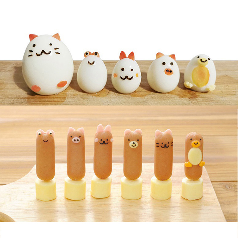 2/3/4 vnt. Bento dekoravimo ryžių rutuliukų formelės jūros dumblių pjaustyklės animacinių filmų virtuvės dalykėlių įspaudimo įtaisas „pasidaryk pats“ sušių gaminimo formelės