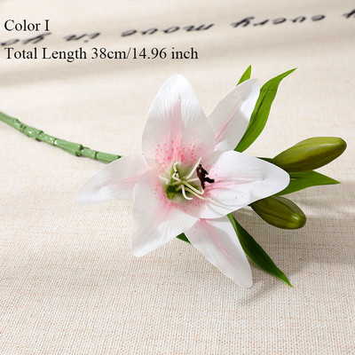 Imprimare 3D Ramă de crin Flori artificiale cu aspect real pentru acasă Decor de nuntă Flori false albe decor de grădină flori