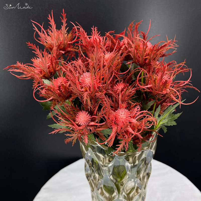 Sunmade Ins Spin Pătrunjel Ramă de flori din plastic Flori artificiale Decor de nuntă Fals Flores Fleur Artificielle Decor de toamnă