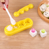 1 set matriță pentru bile de orez pentru copii, matriță pentru sushi, matriță de relief pentru alge marine, prânz pentru copii, instrumente Bento în formă de minge