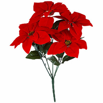 Τεχνητό λουλούδι Poinsettia Γραφείο σπιτιού Fake Χριστουγεννιάτικο Λουλούδι Εκδήλωση Floral διακόσμηση