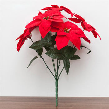 Τεχνητό λουλούδι Poinsettia Γραφείο σπιτιού Fake Χριστουγεννιάτικο Λουλούδι Εκδήλωση Floral διακόσμηση