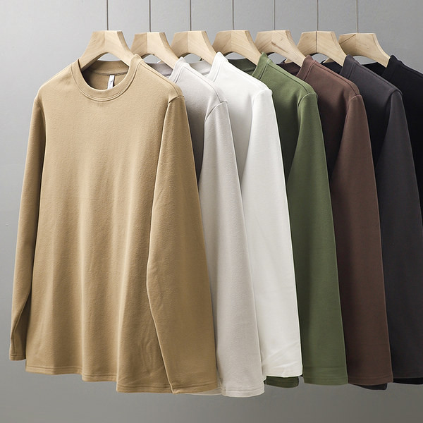 Meeste sügis-talvine fliispluus pikkade varrukate ja ovaalse kaelusega