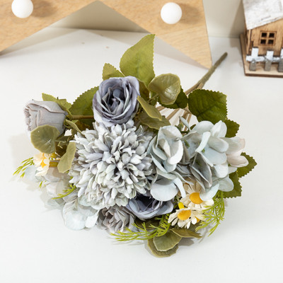 Trandafir de mătase decor flori artificiale buchet mireasă ținând flori nunta decorare petrecere cameră grădină de masă flori false