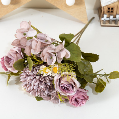 Trandafir de mătase decor flori artificiale buchet mireasă ținând flori nunta decorare petrecere cameră grădină de masă flori false