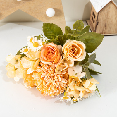 Trandafir de mătase decor flori artificiale buchet mireasă ținând flori nunta decorare petrecere cameră grădină de masă flori false