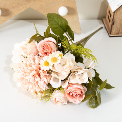 Trandafir de mătase decor flori artificiale buchet mireasă ținând flori nunta decorare petrecere cameră grădină de masă flori false