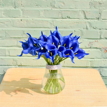 Blue Calla Lily Τεχνητά Λουλούδια Real Touch Lilies Bouquet Fake Flowers Τεχνητά για Διακόσμηση για Διακόσμηση Λουλουδιών Σπιτιού