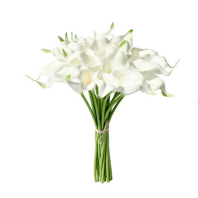 Crin albastru Flori artificiale Buchet de crini cu atingere reală Flori false artificiale pentru decorare pentru decorarea casei cu flori