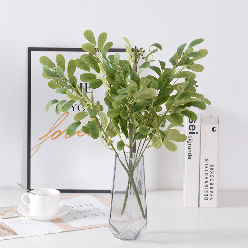 Kunstlikud eukalüpti lilled taimed lehed pikad plastist vardad siidist võltstaimed koduseinte kaunistamiseks pulmade pildistamiseks