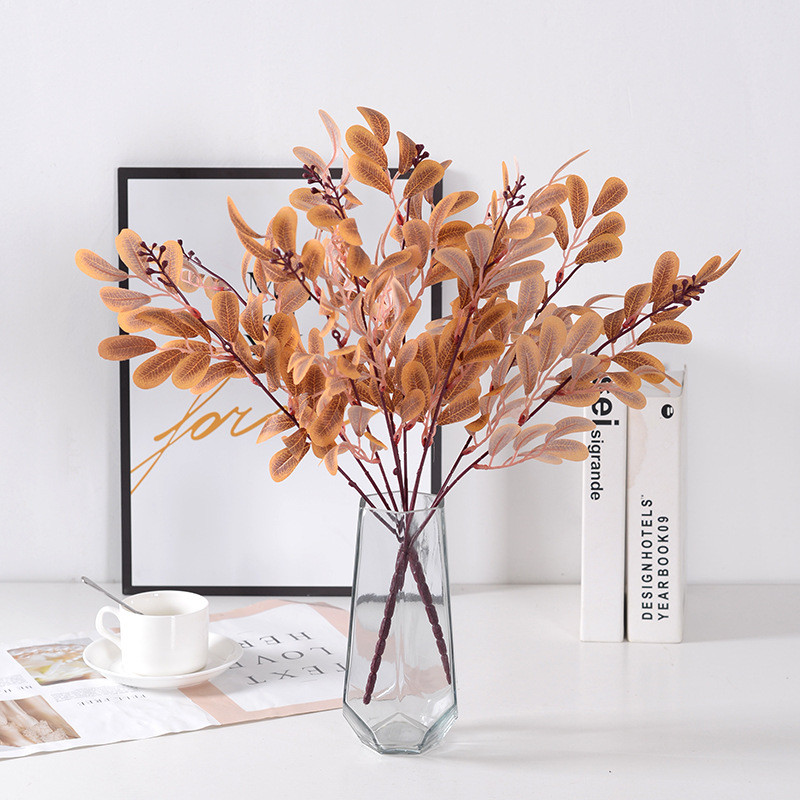 Kunstlikud eukalüpti lilled taimed lehed pikad plastist vardad siidist võltstaimed koduseinte kaunistamiseks pulmade pildistamiseks