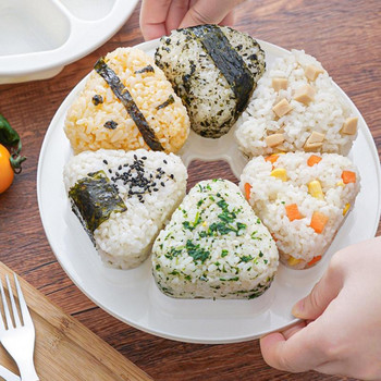 Onigiri Rice Ball Sushi Maker 6 Cavity Triangle Sushi Making Kit Mold Food Grade Bento Rice Mold Meal Кухненски аксесоари
