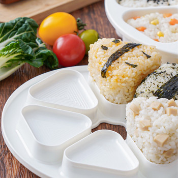 Onigiri Rice Ball Sushi Maker 6 Cavity Triangle Sushi Making Kit Mold Food Grade Bento Rice Mold Meal Кухненски аксесоари