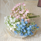 40 de capete/pachet de flori artificiale din plastic, realizate manual, pentru decorarea grădinii, plante false, aranjamente florale