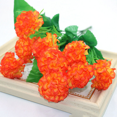 Hot 9 μεγάλα λουλούδια τεχνητή μπάλα ορτανσίας χρυσάνθεμο ψεύτικο μεταξωτό λουλούδι DIY διακόσμηση καταστήματος γάμου στον κήπο