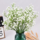 90Κεφαλα 52cm Babies Breath Τεχνητά Λουλούδια Πλαστική Gypsophila DIY Μπουκέτα λουλουδιών Σύνθεση για διακόσμηση σπιτιού γάμου