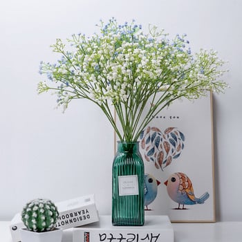 90Κεφαλα 52cm Babies Breath Τεχνητά Λουλούδια Πλαστική Gypsophila DIY Μπουκέτα λουλουδιών Σύνθεση για διακόσμηση σπιτιού γάμου