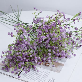 90Κεφαλα 52cm Babies Breath Τεχνητά Λουλούδια Πλαστική Gypsophila DIY Μπουκέτα λουλουδιών Σύνθεση για διακόσμηση σπιτιού γάμου