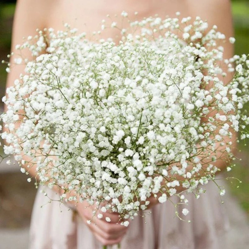 90Κεφαλα 52cm Babies Breath Τεχνητά Λουλούδια Πλαστική Gypsophila DIY Μπουκέτα λουλουδιών Σύνθεση για διακόσμηση σπιτιού γάμου