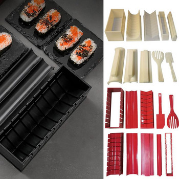 Форма за суши Форми за суши Преса Комплект за приготвяне на суши Deluxe Edition с пълен комплект за суши 10 части PP Пълен инструмент за приготвяне на суши
