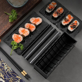 Форма за суши Форми за суши Преса Комплект за приготвяне на суши Deluxe Edition с пълен комплект за суши 10 части PP Пълен инструмент за приготвяне на суши