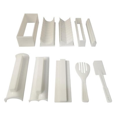 Καλούπια σούσι Καλούπια σούσι Press Sushi Making Kit Deluxe Edition With Complete Sushi Set 10 Pieces PP Sushi Maker Tool Complete