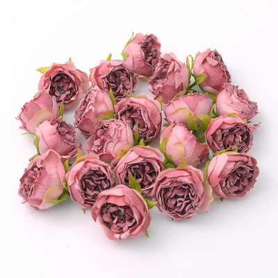 30 komada 5 cm uljane slike vintage ruže Umjetne svilene cvjetne glavice Vjenčane dekoracije DIY vijenac Scrapbooking Craft Lažno cvijeće