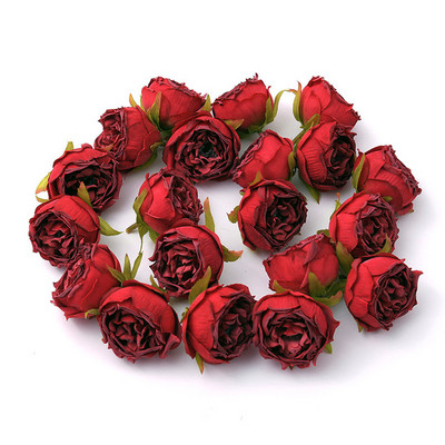 30 komada 5 cm uljane slike vintage ruže Umjetne svilene cvjetne glavice Vjenčane dekoracije DIY vijenac Scrapbooking Craft Lažno cvijeće