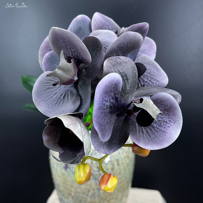 SunMade Latex Real Touch Artificial Orchids Flower White Butterfly Orchids Fake Flower for Home Party Διακόσμηση γάμου DIY