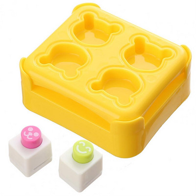 Musubi kalup Mini Onigiri kalup Žuti aparat za pripremu obroka Izdržljivi onigiri kalup za hranu