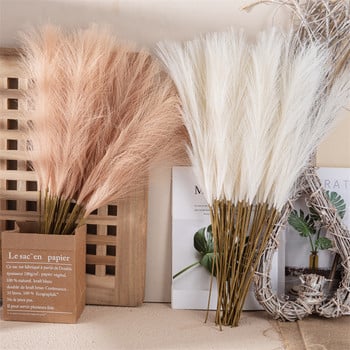 10 τμχ Μεταξωτές Pampas Grass Decor Τεχνητά λουλούδια Μπουκέτο Fluffy Simulation Faux Pampas Συνθέσεις για διακόσμηση σπιτιού γάμου