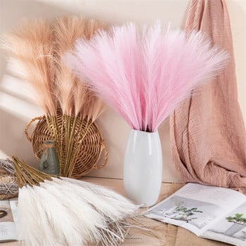 10 τμχ Μεταξωτές Pampas Grass Decor Τεχνητά λουλούδια Μπουκέτο Fluffy Simulation Faux Pampas Συνθέσεις για διακόσμηση σπιτιού γάμου