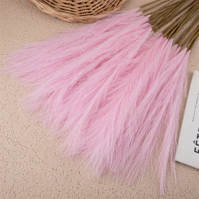 10 bucăți de mătase Pampas Iarbă Decor Buchet de flori artificiale Simulare pufoasă Faux Pampas Aranjamente pentru decorarea casei de nuntă