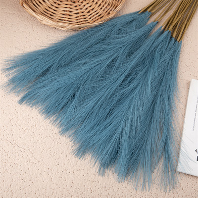10 bucăți de mătase Pampas Iarbă Decor Buchet de flori artificiale Simulare pufoasă Faux Pampas Aranjamente pentru decorarea casei de nuntă