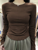 Ikdienas sieviešu blūze ar apaļu kakla izgriezumu - vairākas krāsas