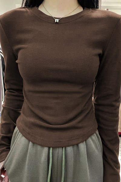 Ikdienas sieviešu blūze ar apaļu kakla izgriezumu - vairākas krāsas