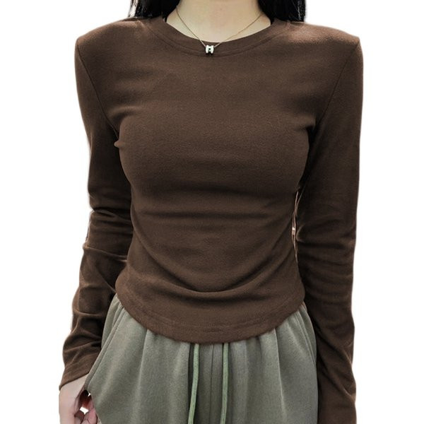 Ikdienas sieviešu blūze ar apaļu kakla izgriezumu - vairākas krāsas