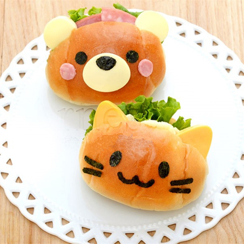 2/3/4 buc. Set de matrițe de expresie facială drăguț și practic, bile de orez, model de pachet de desene animate, pâine la abur, biscuiți, matriță de coacere