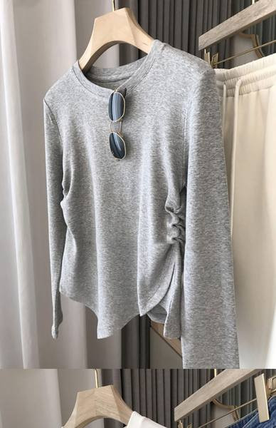 Bluză elegantă de culoare solidă cu piese laterale pentru femei